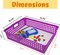 6 Pack Colorful Plastic Classroom Storage Bins 13.75" X 10.25" for Organizing A4 Papers Trays, Pencils, Arts and Crafts Supplies, Rainbow Containers for Kids School Supplies by 4E's Novelty